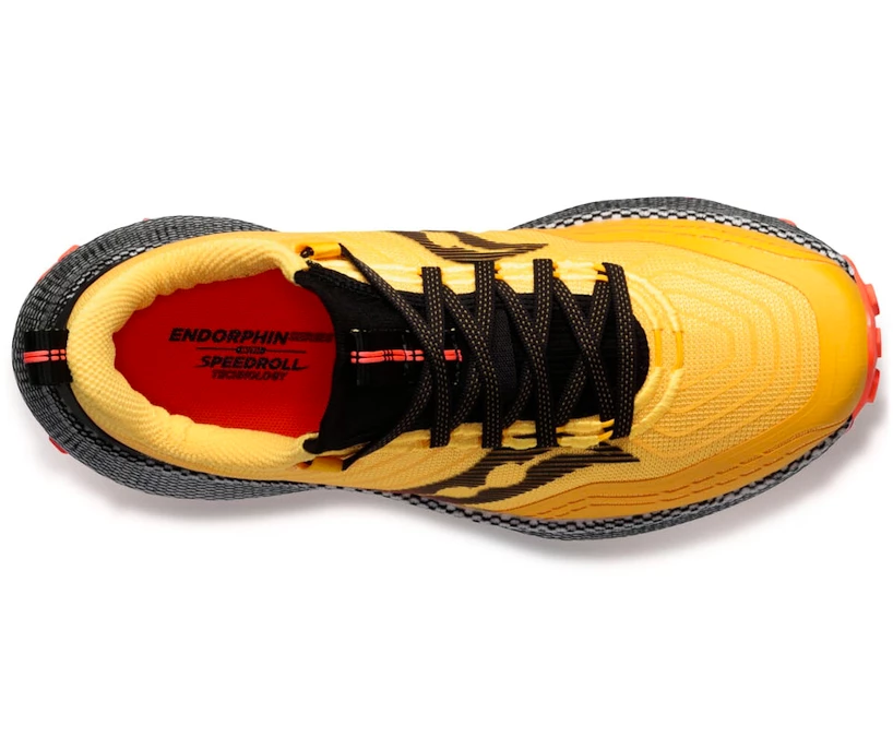Pánská běžecká obuv Saucony  Endorphin Trail Vizigold/Vizired  UK 6