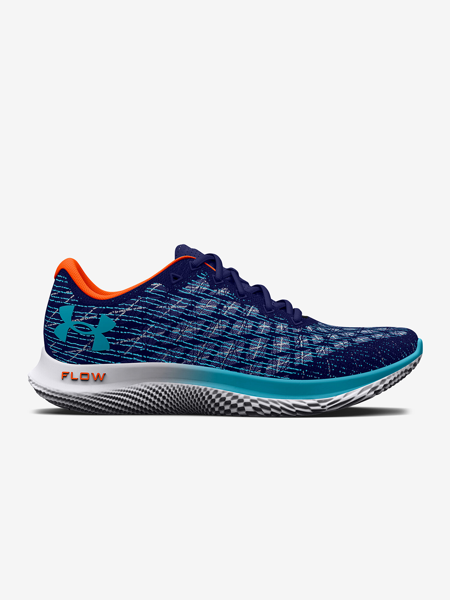 Product detail of Under Armour Men's UA Flow Velociti Wind 2 Running Shoes Sonar Blue/Citrus Blast/Blue Surf