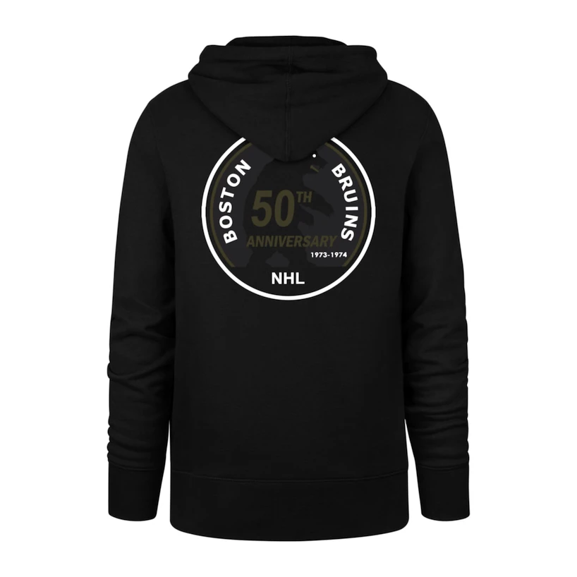 Pánská mikina 47 Brand  NHL Boston Bruins Imprint Backer 47 BURNSIDE Hood