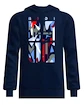 Pánská mikina BIDI BADU  New York 2024 Logo Chill Hoody Dark Blue/Red