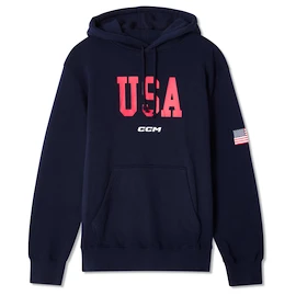 Pánská mikina CCM Flag Hood Team USA Navy