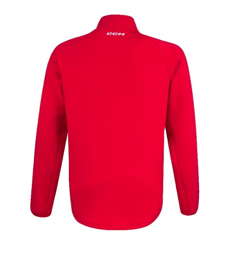 Pánská mikina CCM  LOCKER ROOM FLEECE 1/4 ZIP Red XXL