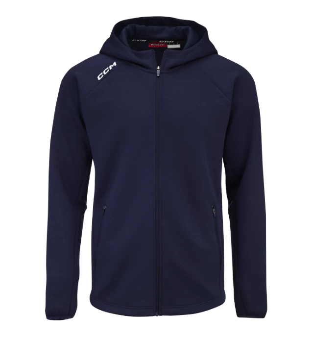 Pánská mikina CCM  LOCKER ROOM FLEECE FULL ZIP HOODIE True Navy
