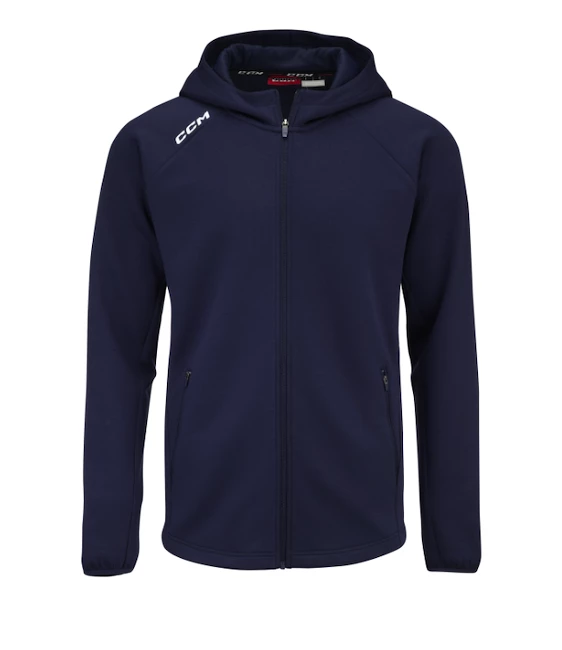 Pánská mikina CCM  LOCKER ROOM FLEECE FULL ZIP HOODIE True Navy