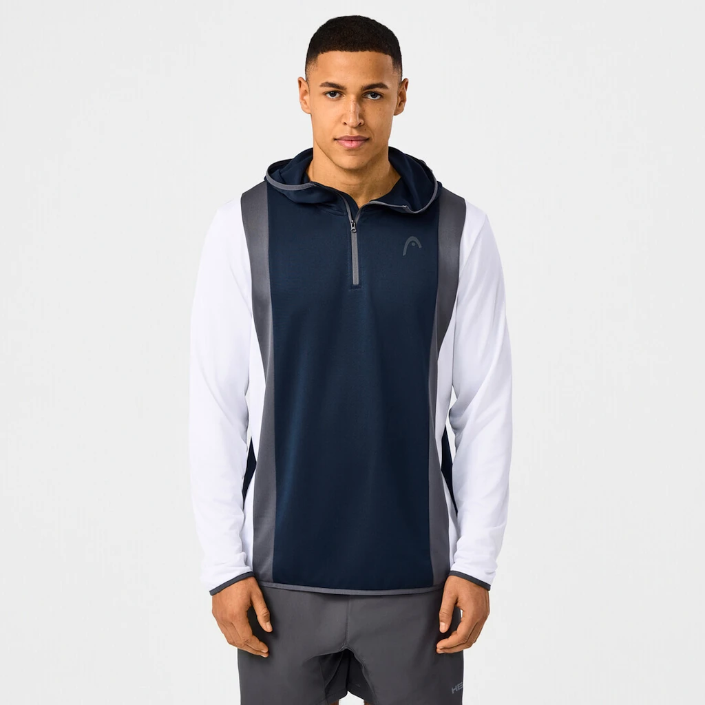 Pánská mikina Head  CLUB 25 TECH Hoodie Men Navy/White