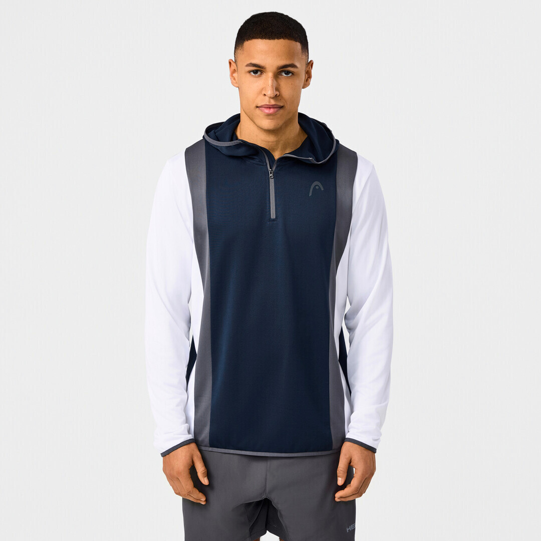 Pánská mikina Head  CLUB 25 TECH Hoodie Men Navy/White L - thumb (5)