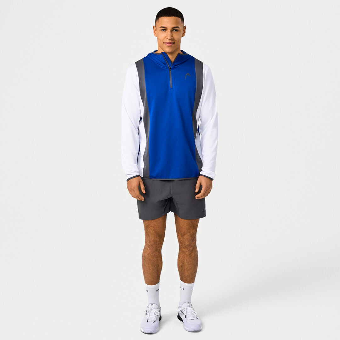 Pánská mikina Head  CLUB 25 TECH Hoodie Men Royal/White XL - thumb (2)