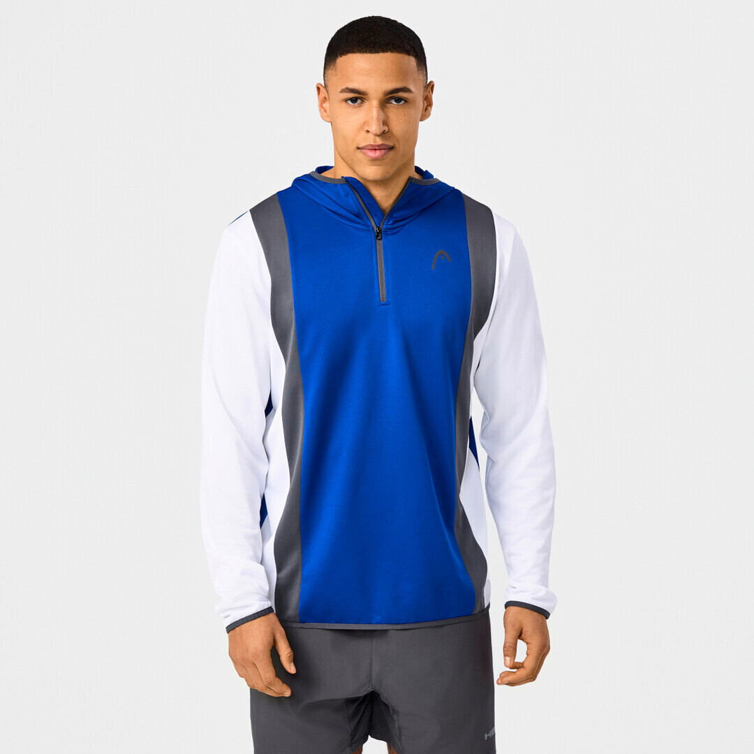Pánská mikina Head  CLUB 25 TECH Hoodie Men Royal/White XL - thumb (3)