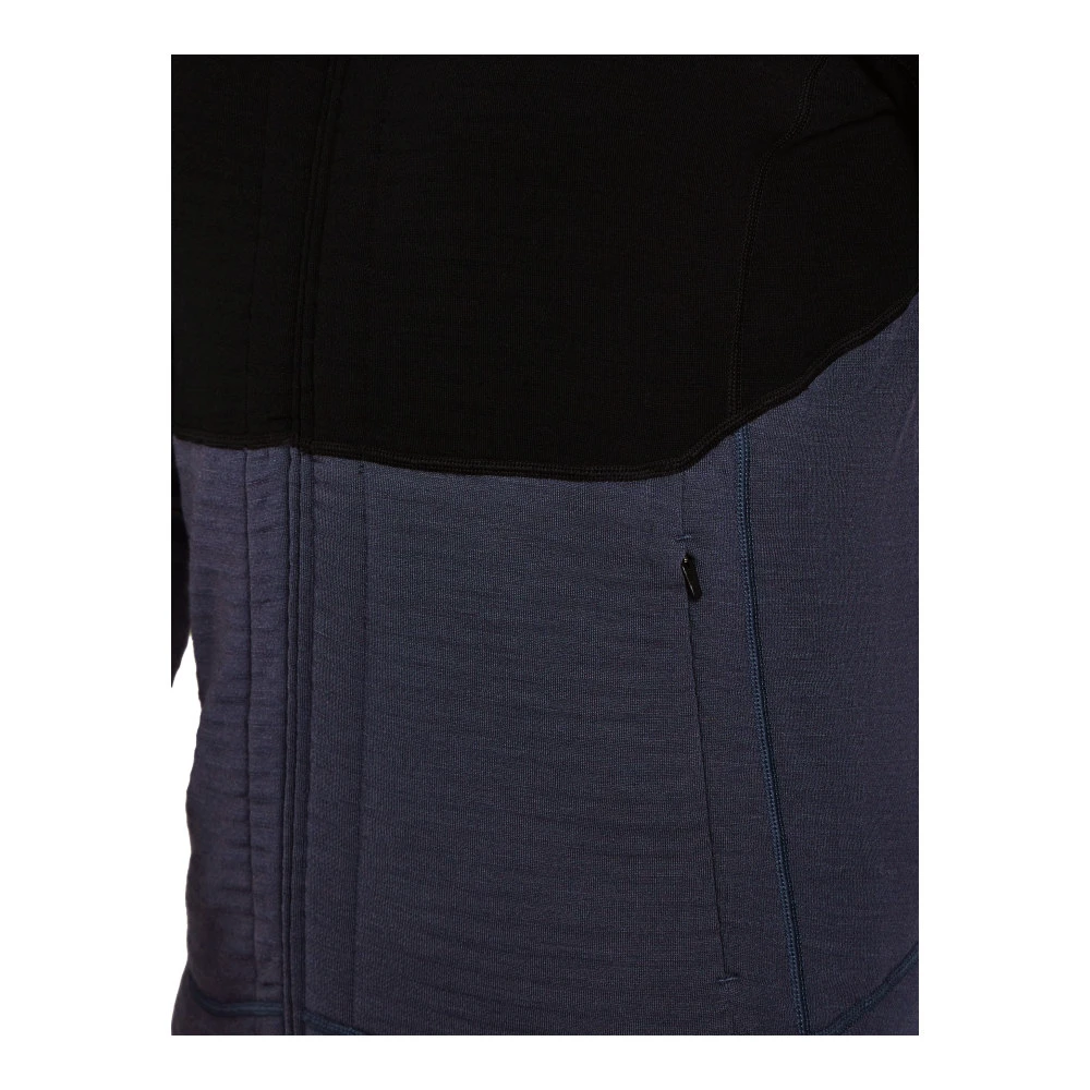 Pánská mikina Icebreaker Merino 400 RealFleece Descender LS Z Black/Graphite/Cb