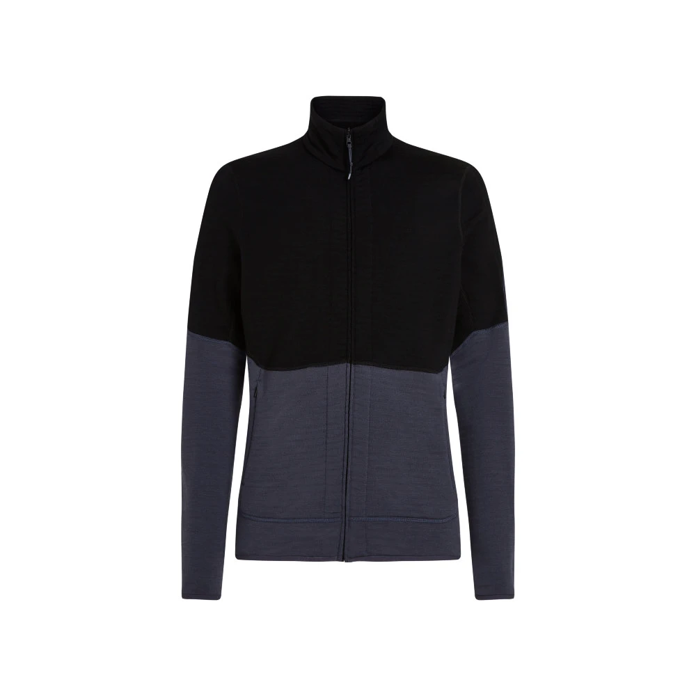 Pánská mikina Icebreaker Merino 400 RealFleece Descender LS Z Black/Graphite/Cb