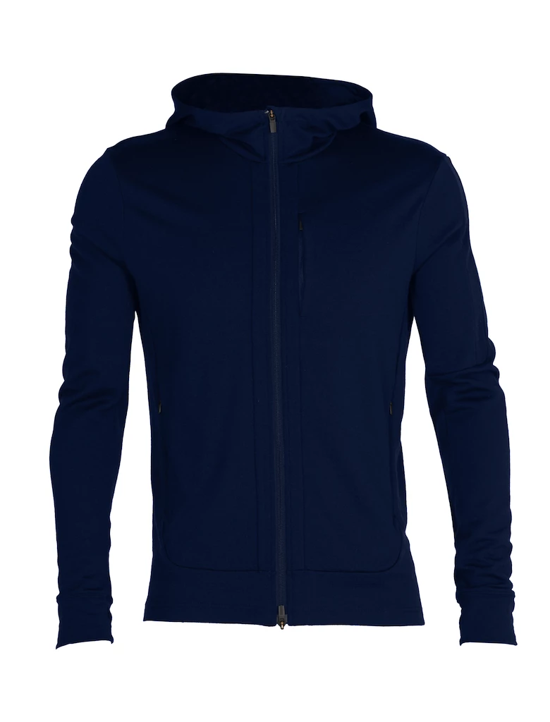 Pánská mikina Icebreaker  Quantum III LS Zip Hood Royal Navy