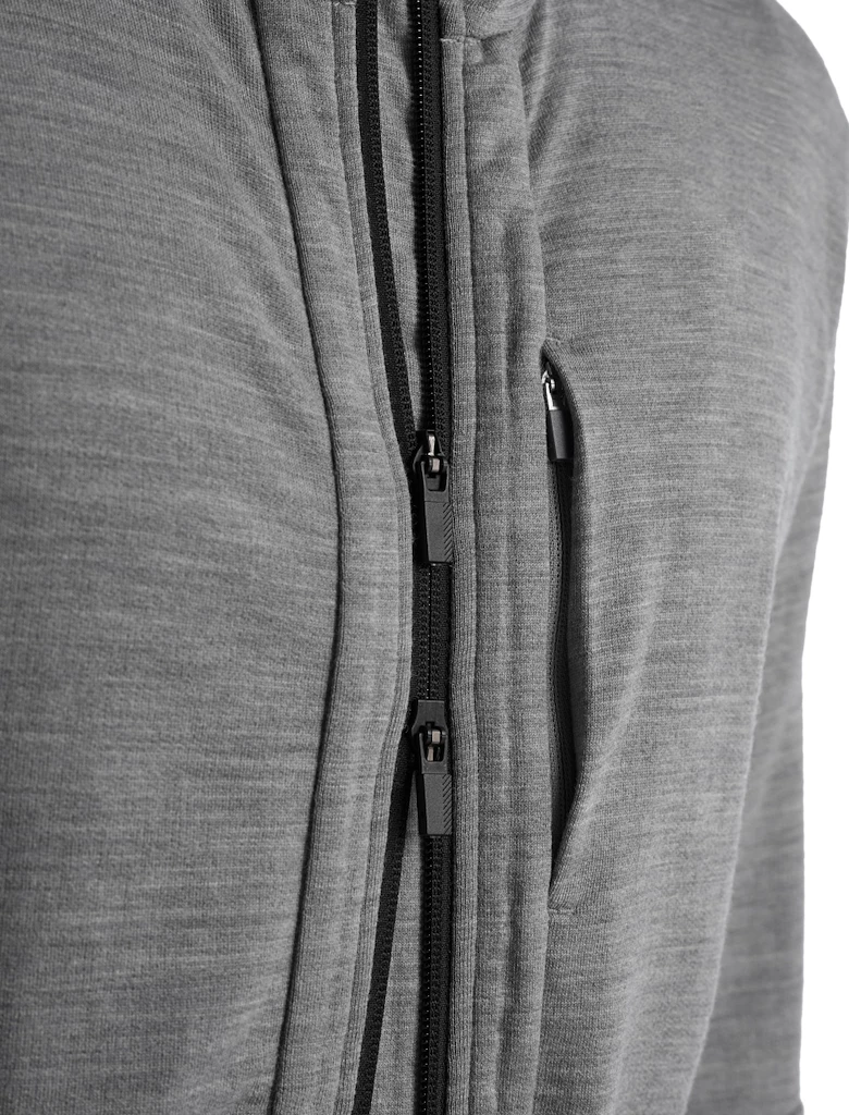 Pánská mikina Icebreaker  Quantum III LS Zip Hoodie Metro/Black