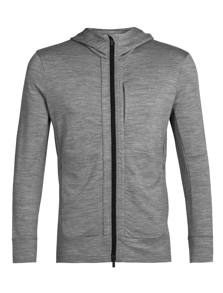 Pánská mikina Icebreaker  Quantum III LS Zip Hoodie Metro/Black
