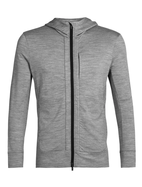 Pánská mikina Icebreaker  Quantum III LS Zip Hoodie Metro/Black