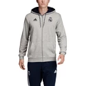 Pánská mikina na zip s kapucí adidas Real Madrid CF šedá