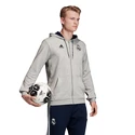 Pánská mikina na zip s kapucí adidas Real Madrid CF šedá