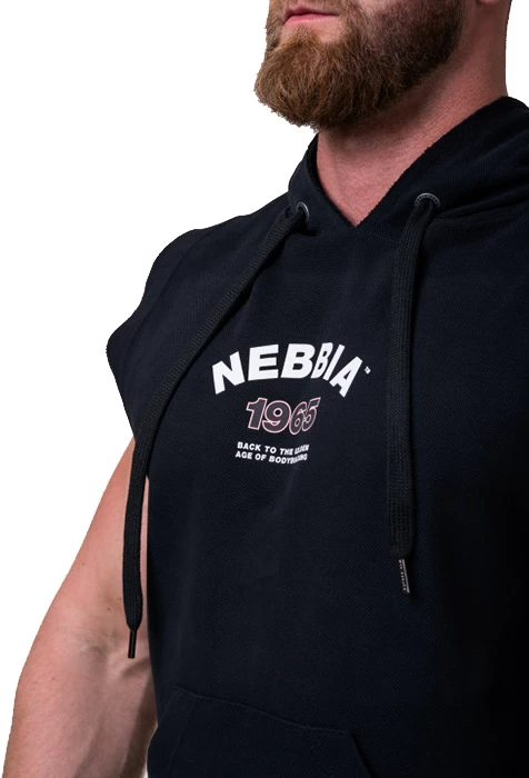Pánská mikina Nebbia 1965 Golden Era hoodie ragtop 197 black