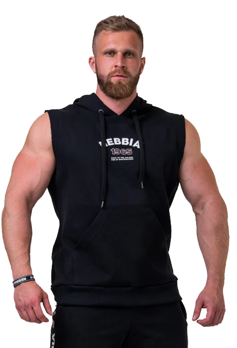 Pánská mikina Nebbia 1965 Golden Era hoodie ragtop 197 black