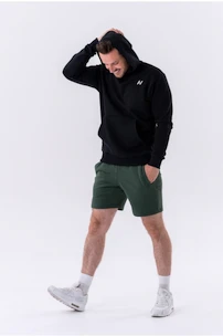 Pánská mikina Nebbia  Pull-over Hoodie with a Pouch Pocket 331 black XL