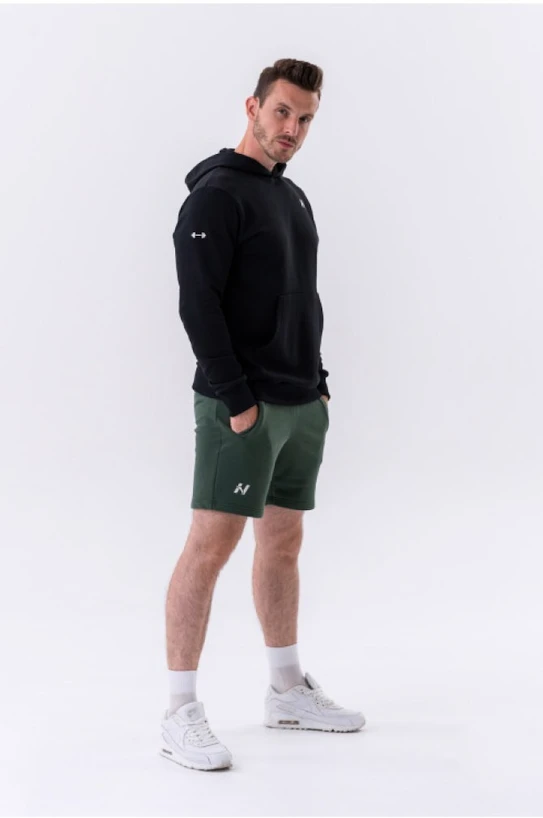 Pánská mikina Nebbia  Pull-over Hoodie with a Pouch Pocket 331 black XL