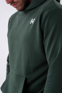 Pánská mikina Nebbia  Pull-over Hoodie with a Pouch Pocket 331 dark green