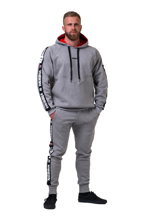 Product detail of Pánská mikina Nebbia  Unlock the Champion hoodie 194 light grey XXL