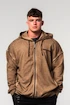 Pánská mikina Nebbia  Washed-off Zip Up Hoodie GYM BRO 362 Light Brown