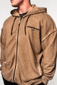 Pánská mikina Nebbia  Washed-off Zip Up Hoodie GYM BRO 362 Light Brown