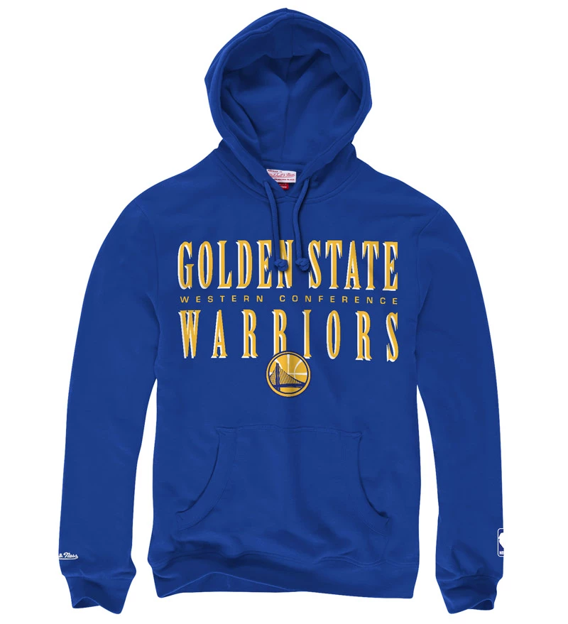 Pánská mikina s kapucí Mitchell & Ness Tight Defense NBA Golden State Warriors