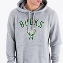 Pánská mikina s kapucí New Era NBA Remaining Teams Milwaukee Bucks Light Grey