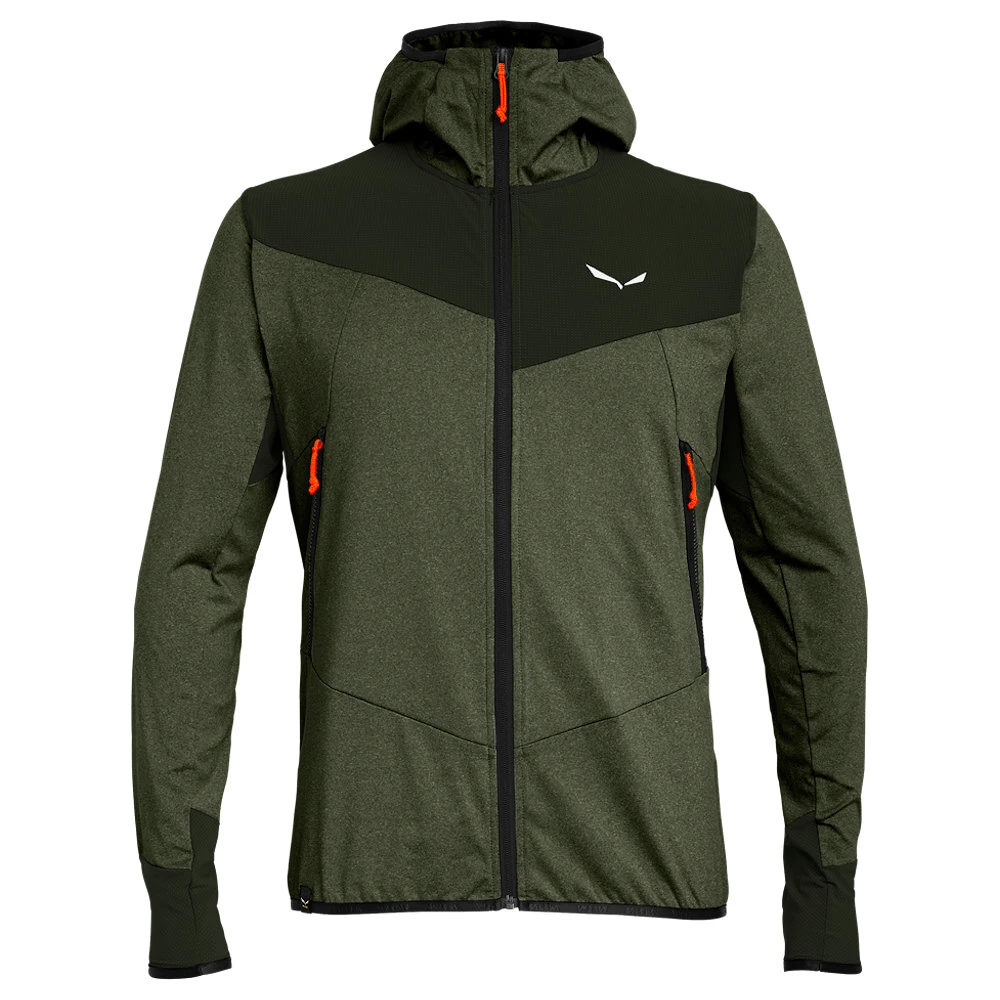 Pánská mikina Salewa  Agner Hybrid PL/DST M FZ Hdy Dark Olive Melange/0910