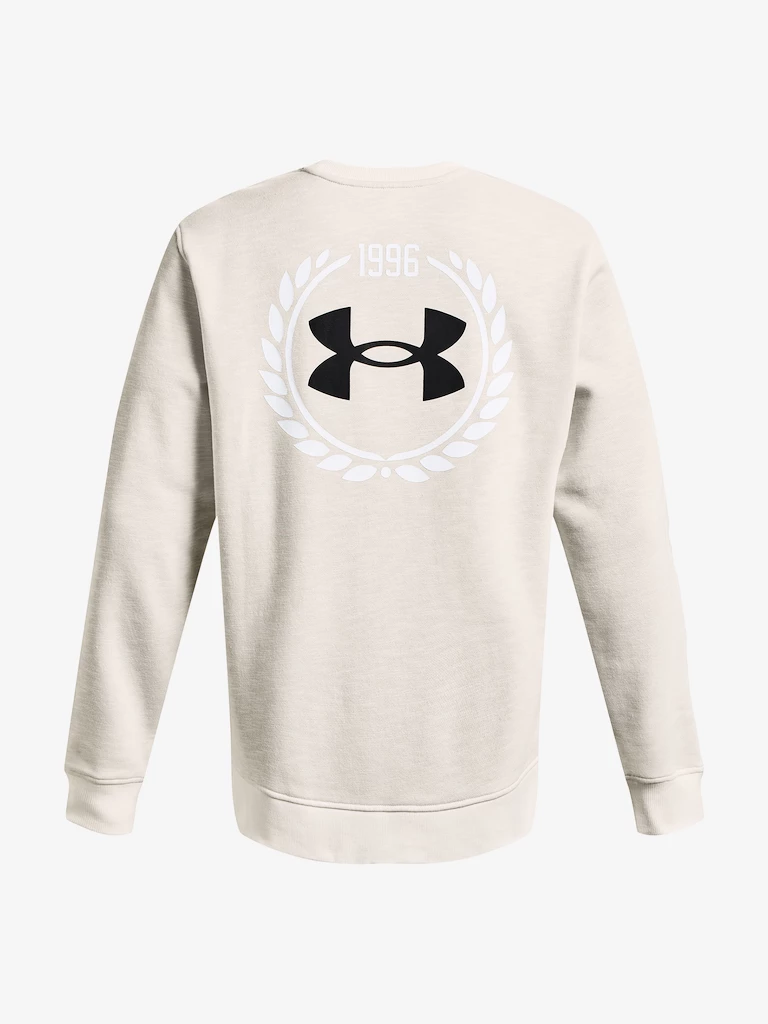 Pánská mikina Under Armour  Essential Heritge Flc Crw-WHT