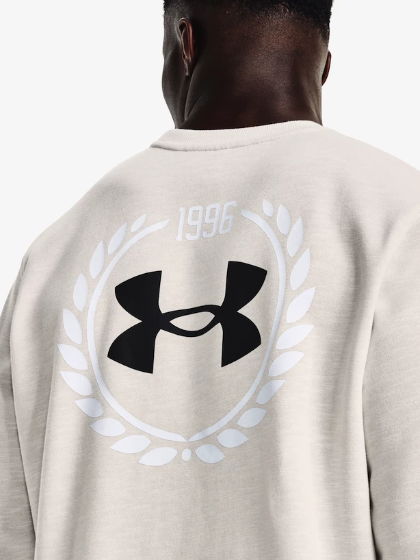 Pánská mikina Under Armour  Essential Heritge Flc Crw-WHT XXL