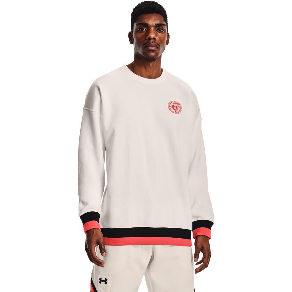 Pánská mikina Under Armour  RIVAL FLC ALMA MATER CREW white XL - thumb (4)