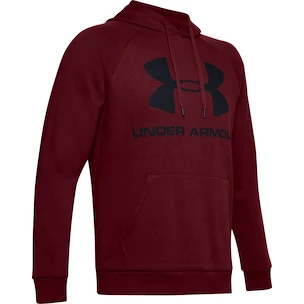 Pánská Mikina Under Armour RIVAL FLEECE SPORTSTYLE LOGO HOODIE červená