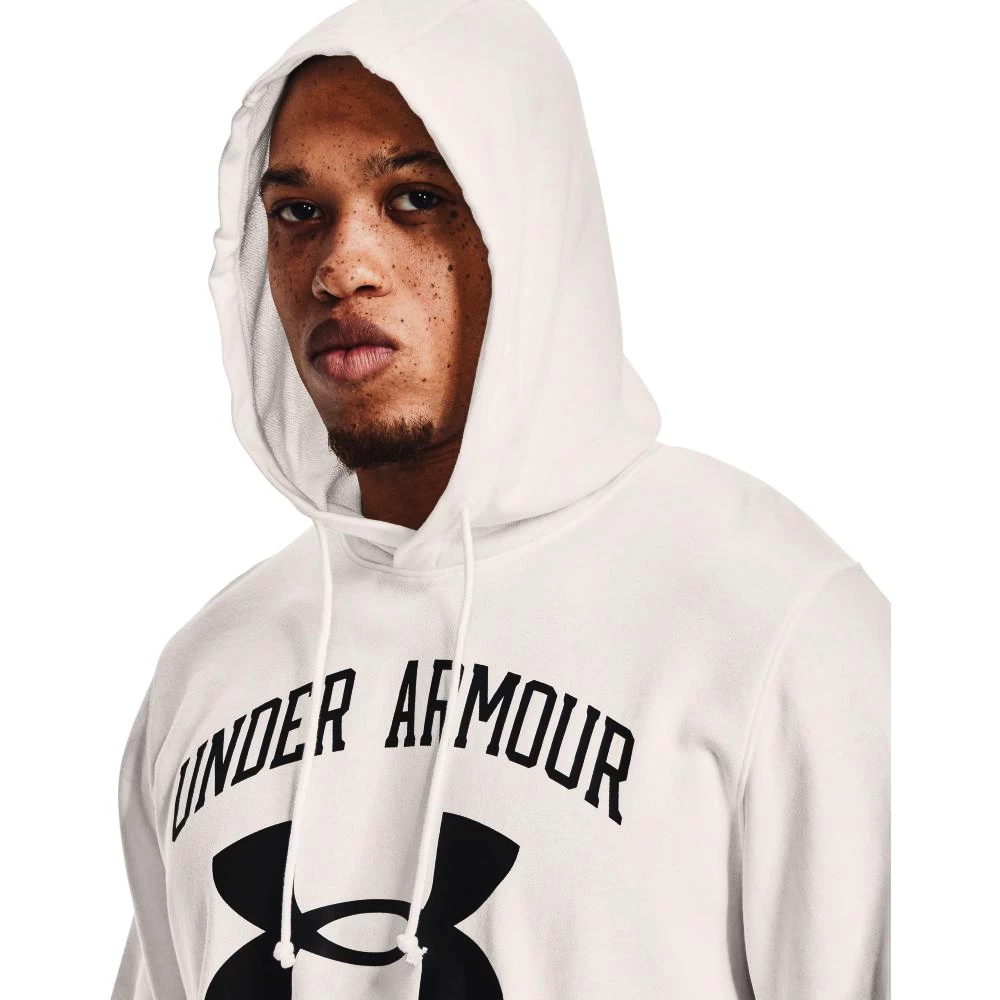 Pánská mikina Under Armour  RIVAL TERRY BIG LOGO HD white
