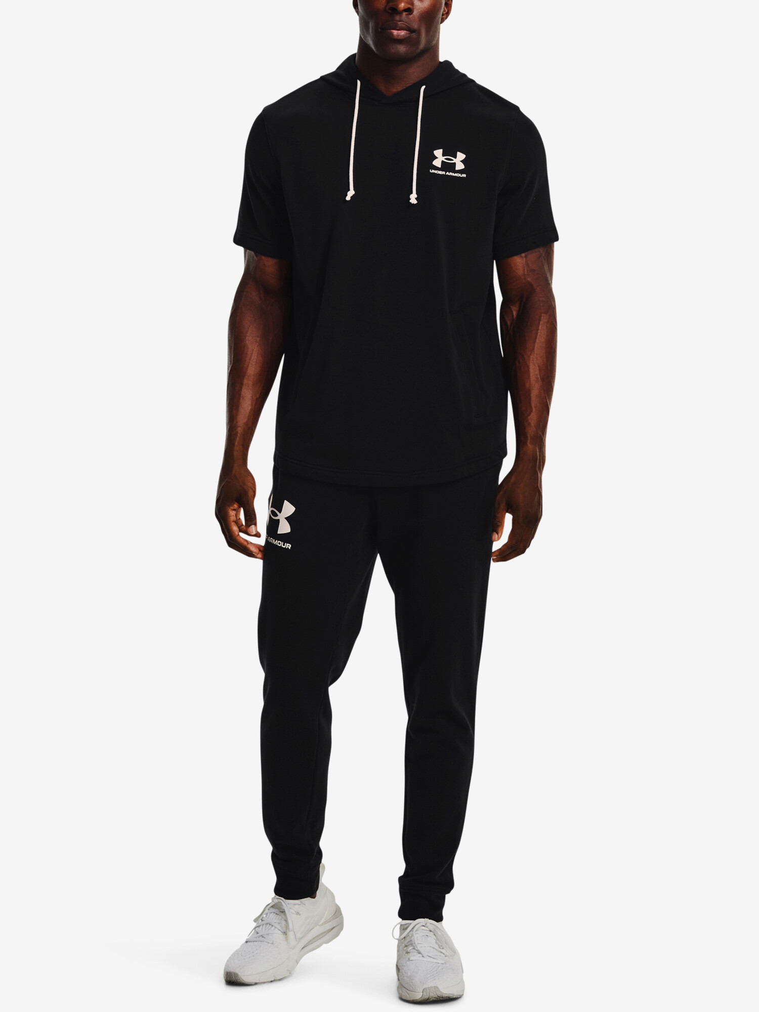 Pánská mikina Under Armour  Rival Terry LC SS HD-BLK M - thumb (1)