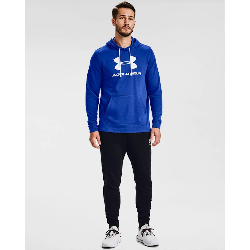 Pánská mikina Under Armour  SPORTSTYLE TERRY LOGO HOODIE blue XL