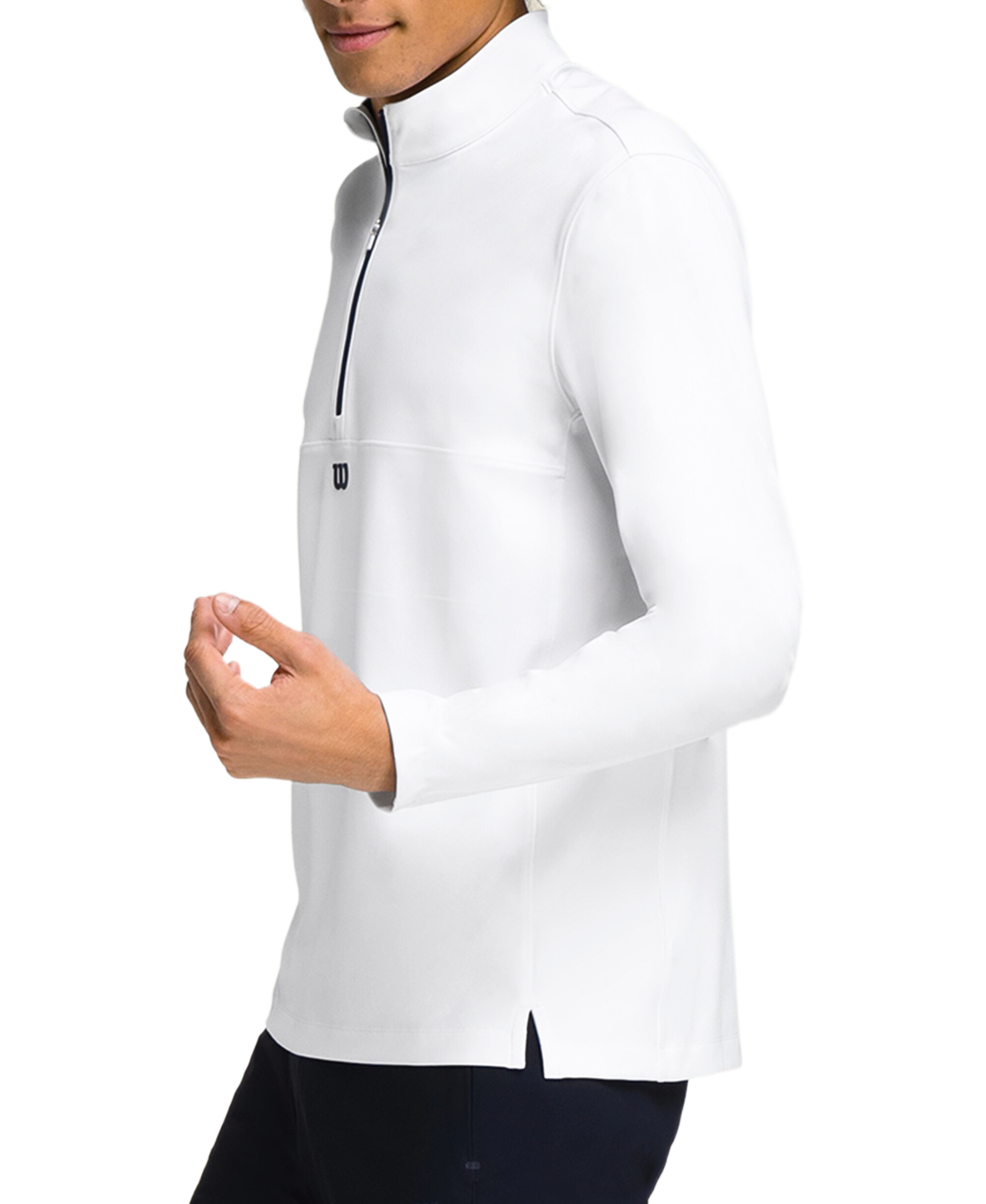 Pánská mikina Wilson  M Elevate Performance 1/2 Zip Bright White M - thumb (2)