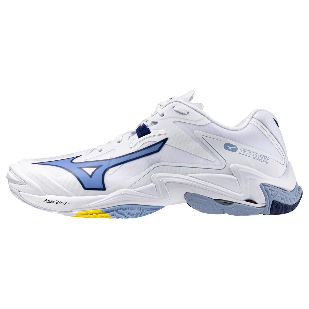 Pánská sálová obuv Mizuno  Wave Lightning Z8 White/Bellwether Blue
