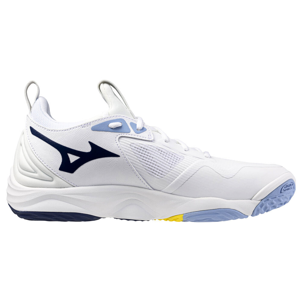 Pánská sálová obuv Mizuno  Wave MOMENTUM 3 White/Bellwether Blue  EUR 44 - thumb (4)