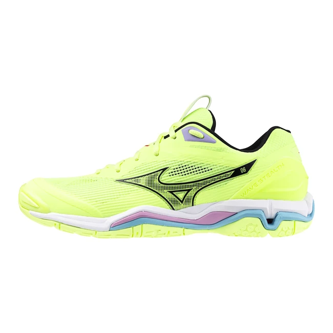 Pánská sálová obuv Mizuno  Wave Stealth 6  Neo Lime/Black/Splish Splash