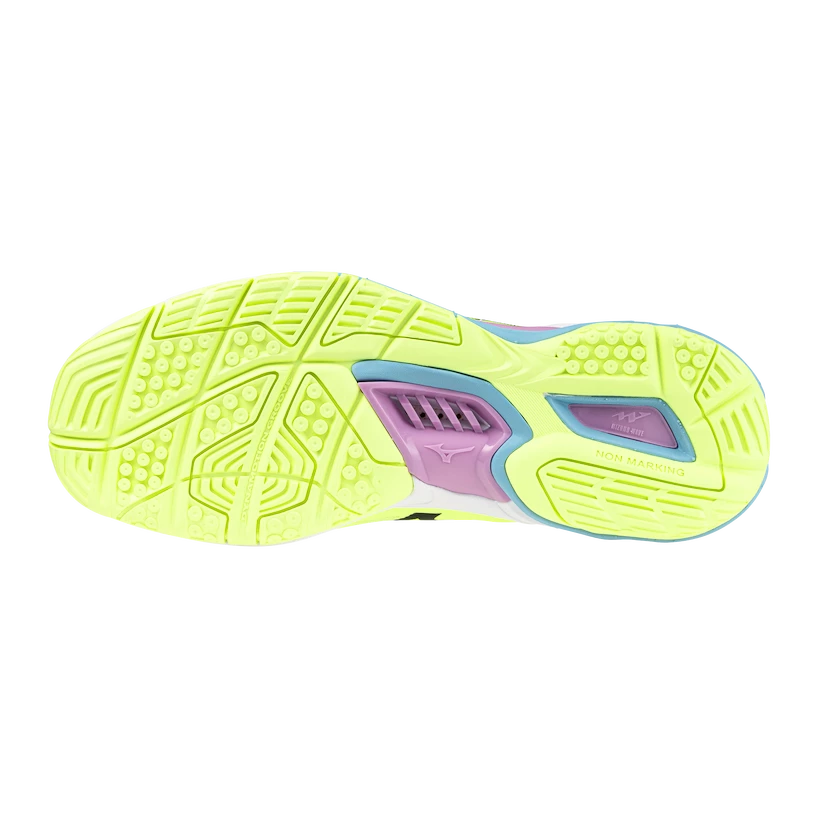 Pánská sálová obuv Mizuno  Wave Stealth 6  Neo Lime/Black/Splish Splash