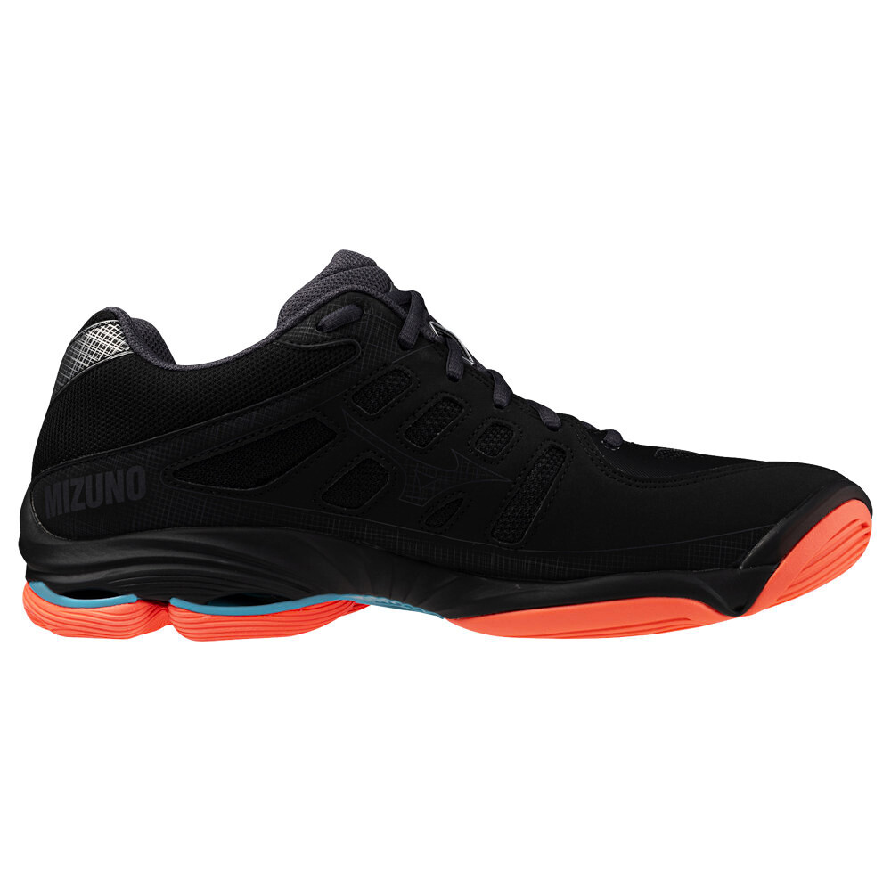 Pánská sálová obuv Mizuno  Wave VOLTAGE 2 Black/Neon Flame  EUR 44 - thumb (4)