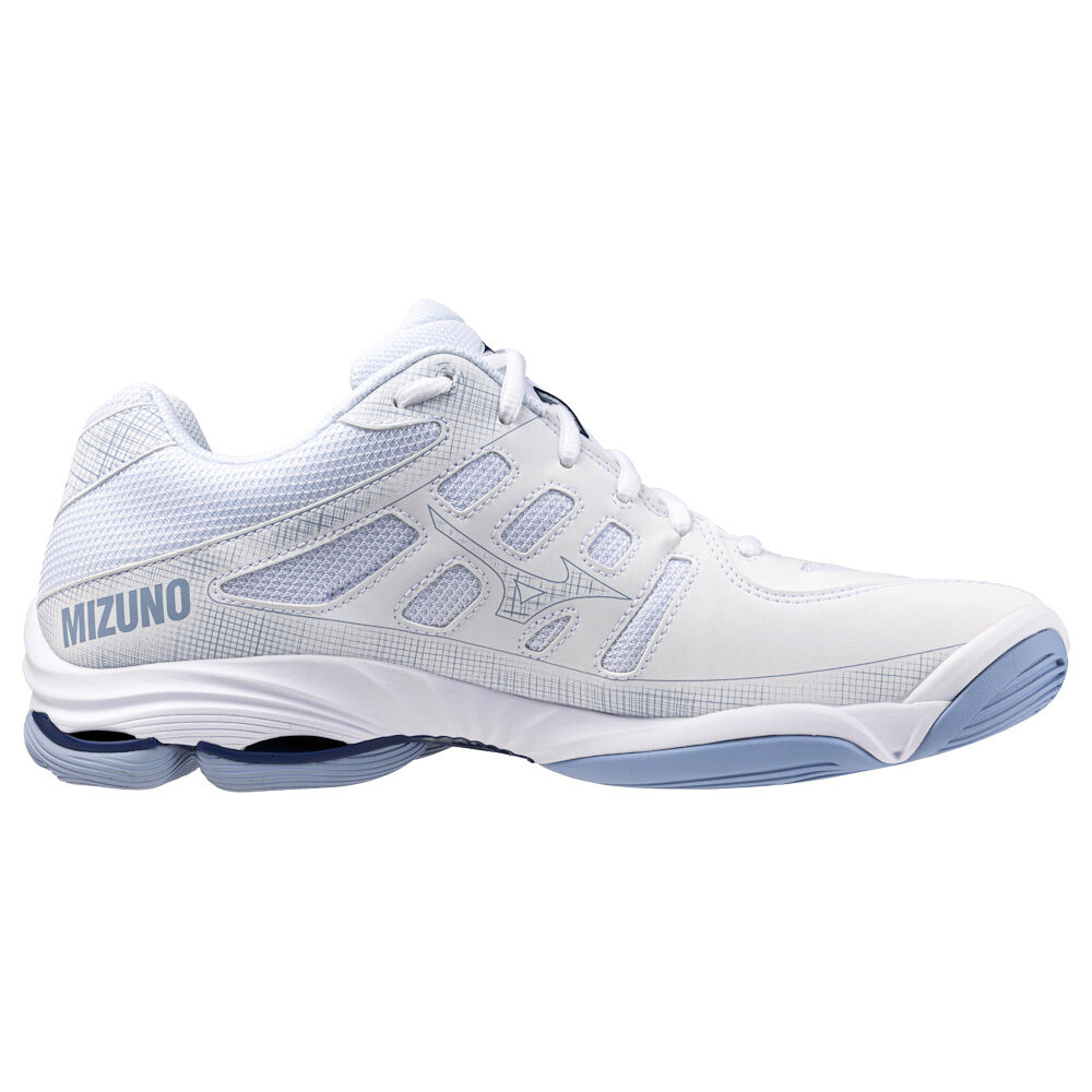 Pánská sálová obuv Mizuno  Wave VOLTAGE 2 White/Bellwether Blue  EUR 42 - thumb (4)