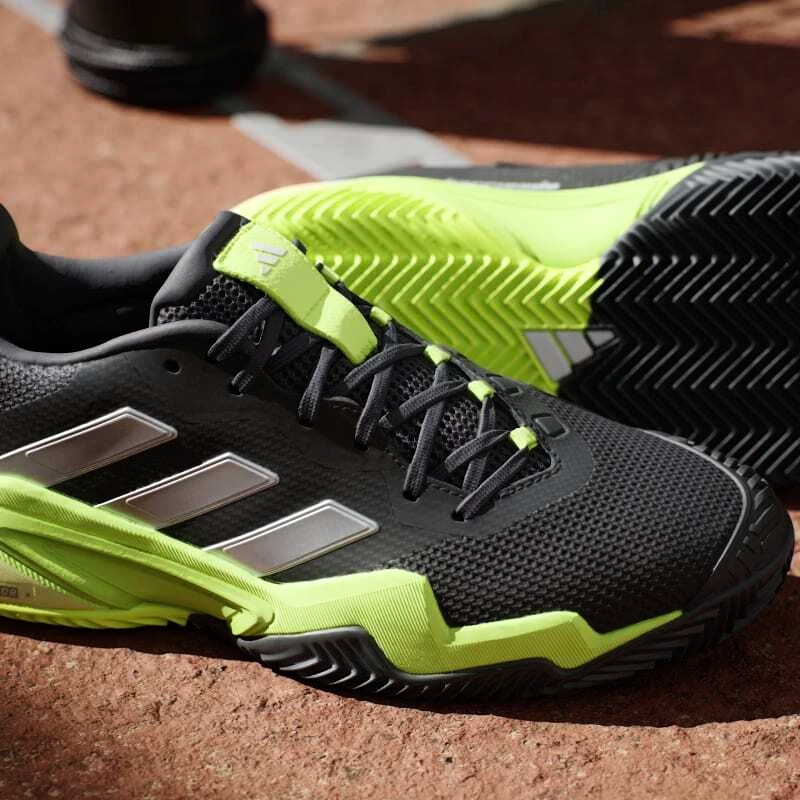 Pánská tenisová obuv adidas Barricade 13 M Clay Core Black/Lucid Lemon  EUR 43 1/3
