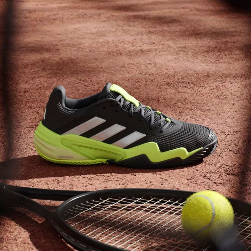 Pánská tenisová obuv adidas Barricade 13 M Clay Core Black/Lucid Lemon  EUR 43 1/3