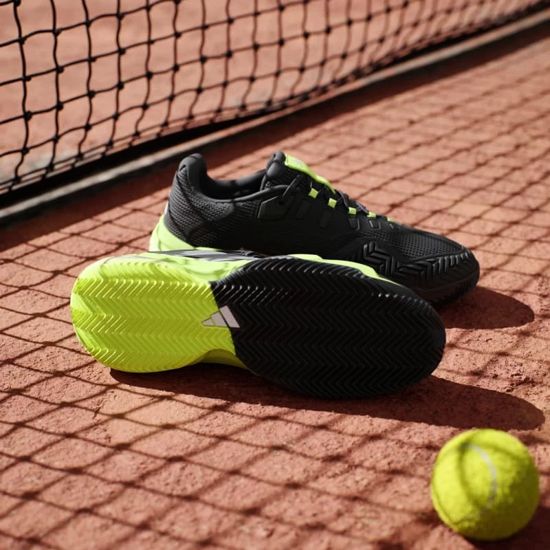 Pánská tenisová obuv adidas Barricade 13 M Clay Core Black/Lucid Lemon  EUR 43 1/3