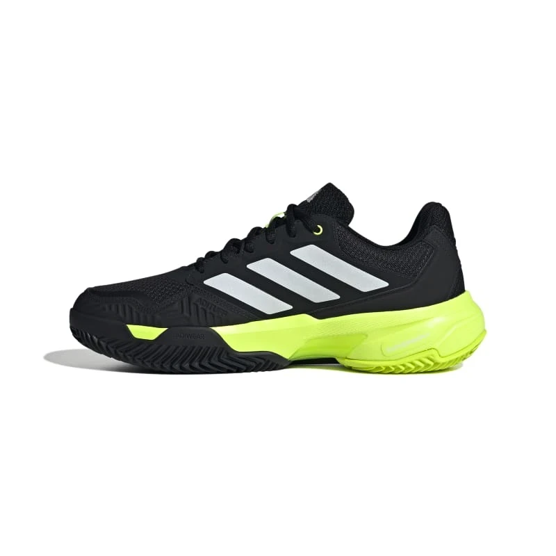 Pánská tenisová obuv adidas  Courtjam Control 3 Clay Carbon/Lucid Lemon  EUR 40 2/3