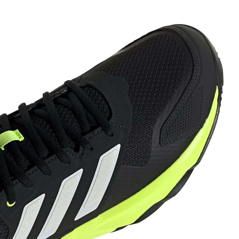 Pánská tenisová obuv adidas  Courtjam Control 3 Clay Carbon/Lucid Lemon  EUR 40 2/3